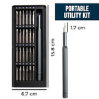 24-in-1 Precision Screwdriver Set | Magnetic Mini Screwdriver Bit Kit for Electronics, Mobile & Computer Repair | Multi-Functional Repair Tool Kit with Case