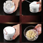 Mini Garlic Chopper | Manual Hand Pull Food Processor for Vegetables, Onion & Meat | Compact Kitchen Chopper & Multi-Purpose Mini Food Cutter