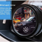2 Pcs Car Blind Spot Mirror | 360° Adjustable Round Convex Rear View Mirror | Wide-Angle Stick-On Side Mirror Lens | Universal Anti-Collision Safety Mirror Accessory for Cars & SUVs