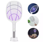 Rechargeable Electric Mosquito Swatter Racket | 2-in-1 Electronic Insect Killer & Fly Zapper | Handheld Bug Zapper with USB Charging | Safe Mosquito Bat for Home, Indoor & Outdoor Use