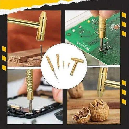 5-in-1 Mini Hammer and Screwdriver Set | Multifunctional Compact Hand Tool Kit for Home, Watch & Jewelry Repair | Portable DIY Repair Tool Set with Small Hammer and Interchangeable Screwdrivers