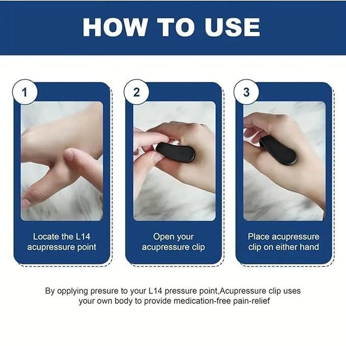 Wearable Hand Acupressure Point Clip | Thumb & Finger Pressure Clip for Relaxation, Stress Relief & Daily Hand Comfort | Portable Manual Hand Massage Tool