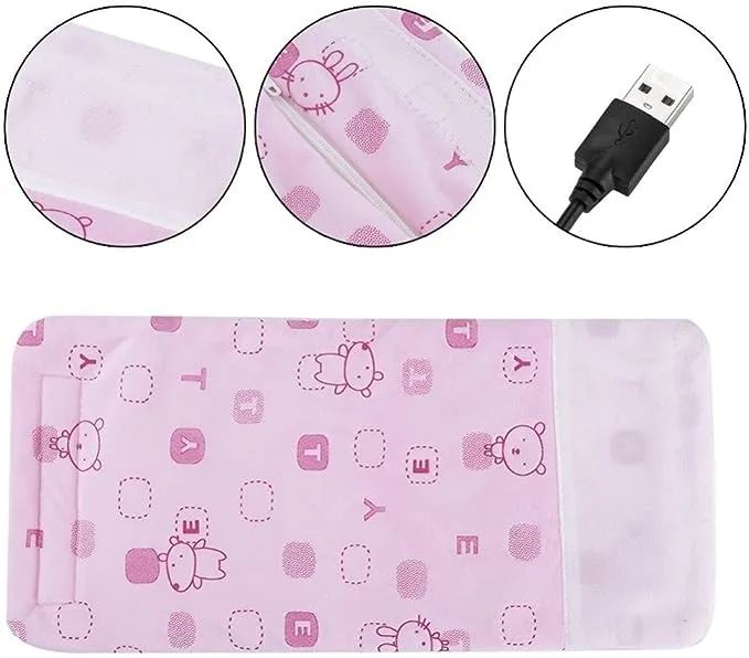 Portable USB Baby Bottle Warmer | USB Milk Warmer Sleeve & Bottle Heating Bag | Travel Baby Bottle Warmer for Home & Outdoor Use