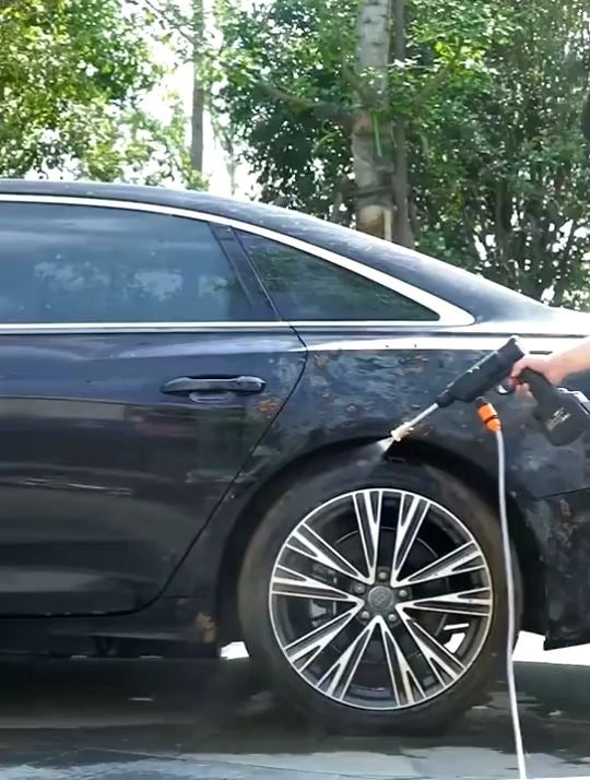 Portable Powerful High Pressure 48V Cordless Pressure Washer | Wireless Car Wash Water Jet Foam Gun | Rechargeable Battery Portable Car Washer