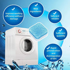 12 Pcs Washing Machine Cleaner Tablets | Deep Cleaning Laundry Tub & Drum Tablets | For Front Load & Top Load Washers | Effervescent Detergent Residue Remover & Bacteria Eliminator