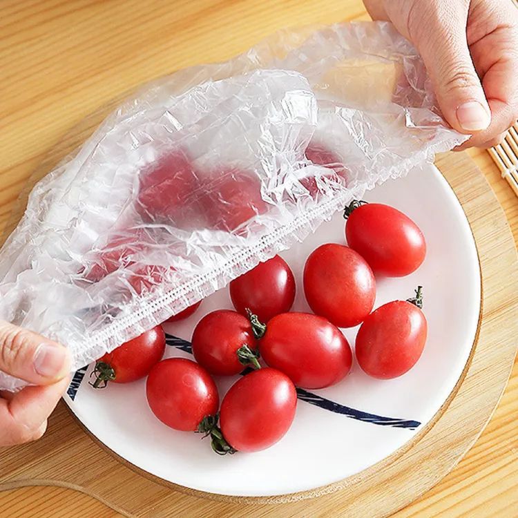 100 Pcs Disposable Elastic Food Covers | Plastic Wrap Bowl Lids for Kitchen, Fruit, and Vegetable Storage | Stretchable Food Saver Bags for Fresh Keeping