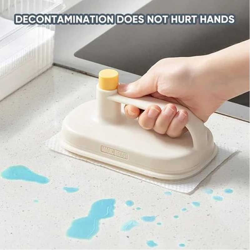 Magic Cleaning Brush with 50 Disposable Wipes | Multipurpose Cleaning Rag with Handle | Kitchen & Window Cleaning Tool for Home Use | Easy Wipe Household Cleaner