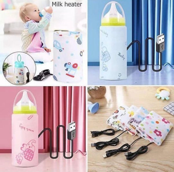 Portable USB Baby Bottle Warmer | USB Milk Warmer Sleeve & Bottle Heating Bag | Travel Baby Bottle Warmer for Home & Outdoor Use