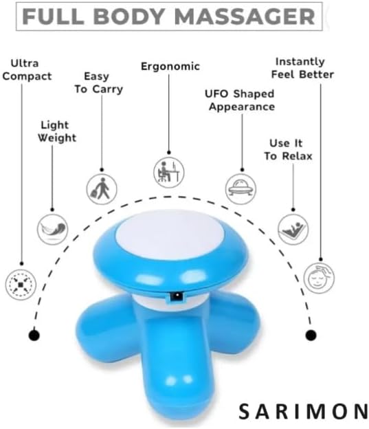 Electric Portable Mini Body Massager | USB & Battery Operated Handheld Massager for Head, Neck, and Shoulder | Compact Relaxation Tool for Men & Women (Batteries Not Included)