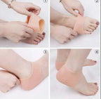 Silicone Heel Protector (2 Pcs) | Soft Heel Pad Silicone & Heel Cushion Sleeve | Heel Cover and Heel Guard for Daily Heel Comfort