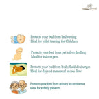 Waterproof Mattress Protector King Size (6 x 6.5 Feet) | Fitted Bed Sheet Style Mattress Cover | Soft Cotton Waterproof Bed Cover for Double Bed | Washable Mattress Protector Against Spills & Dust