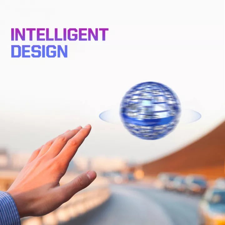 LED Flying Spinner Ball Toy | Hand Controlled Hover Flying Orb | Rechargeable Light Up Rotating Mini Flying Toy for Kids