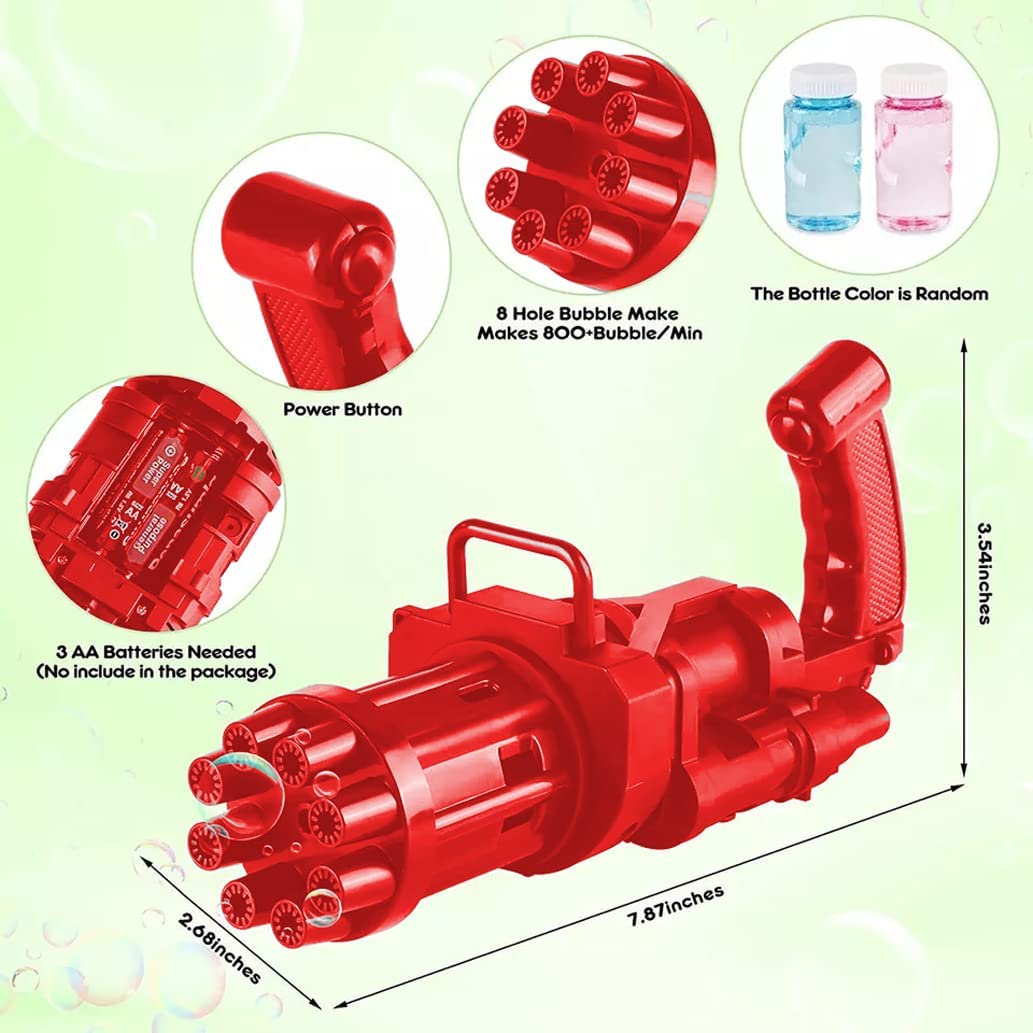 8 Hole Automatic Bubble Gun Toy | Electric Bubble Machine for Kids | Summer Outdoor Bubble Blower Toy for Children