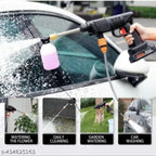 Portable Powerful High Pressure 48V Cordless Pressure Washer | Wireless Car Wash Water Jet Foam Gun | Rechargeable Battery Portable Car Washer