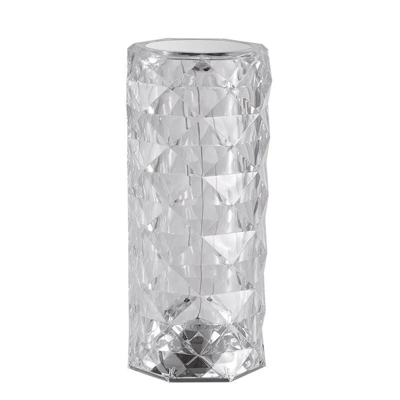 Crystal LED Table Lamp – 16-Color RGB Rose Diamond Lamp with Remote & Touch Control | USB Rechargeable Mood Light for Home Decoration & Gifts
