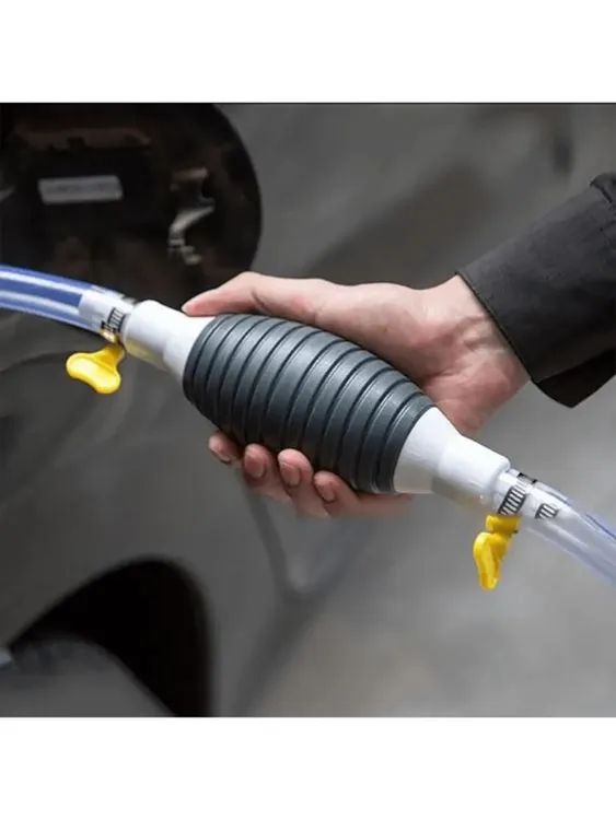 Manual Fuel Transfer Pump Kit | Portable Hand Siphon Pump for Oil, Petrol, Diesel & Water | High-Flow Rubber Bulb Liquid Transfer Hose Pump | Multi-Functional Fluid Extractor Tool