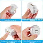 Electric Automatic Nail Clipper | USB Rechargeable Nail Trimmer with Built-in Light & Nail Scrap Catcher | Portable Electric Nail File Machine for Baby, Kids, Adults & Seniors | Safe Manicure Grooming Tool