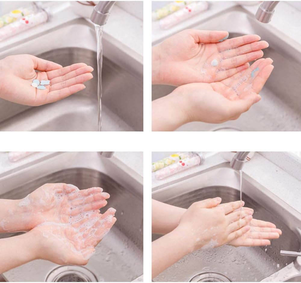 1 Pcs Travel Paper Soap Sheets | Portable Mini Hand Washing Soap for Travel, Camping & Outdoor Use | Disposable Scented Soap Paper Strips in Compact Case – Hygiene Travel Essential