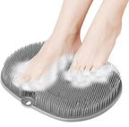 Silicone Shower Foot Scrubber Mat | Wall-Mounted Foot Cleaner with Suction Cups | Non-Slip Exfoliating Massage Mat for Feet & Back Cleaning in Bathroom