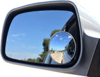 2 Pcs Car Blind Spot Mirror | 360° Adjustable Round Convex Rear View Mirror | Wide-Angle Stick-On Side Mirror Lens | Universal Anti-Collision Safety Mirror Accessory for Cars & SUVs