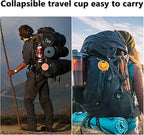 Silicone Foldable Cup 270ml | Portable Collapsible Travel Glass for Outdoor, Office & Home | Reusable Pocket-Size Drinking Cup for Camping, Hiking & Daily Use | Eco-Friendly Foldable Mug with Lid