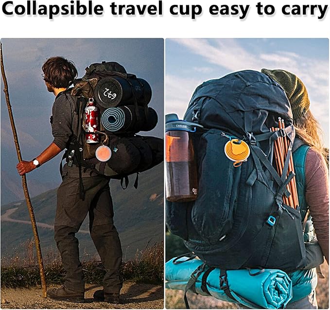 Silicone Foldable Cup 270ml | Portable Collapsible Travel Glass for Outdoor, Office & Home | Reusable Pocket-Size Drinking Cup for Camping, Hiking & Daily Use | Eco-Friendly Foldable Mug with Lid