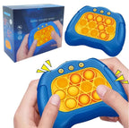 Quick Push Pop It Electronic Game | Light Up Bubble Pop Fidget Toy | Handheld Reaction & Speed Push Game for Kids & Adults