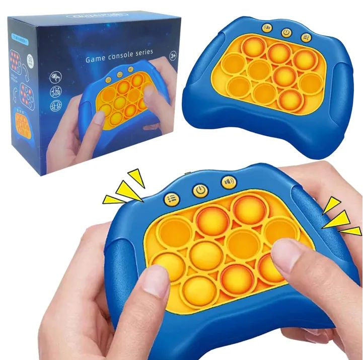 Quick Push Pop It Electronic Game | Light Up Bubble Pop Fidget Toy | Handheld Reaction & Speed Push Game for Kids & Adults