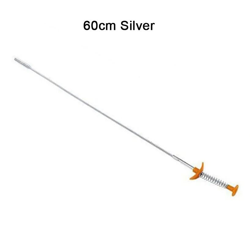 Drain Clog Remover Tool | Drain Cleaner Wire & Snake Stick | Spring Pipe Dredging Tool for Kitchen Sink, Bathroom & Hair Clog Cleaning (60cm)