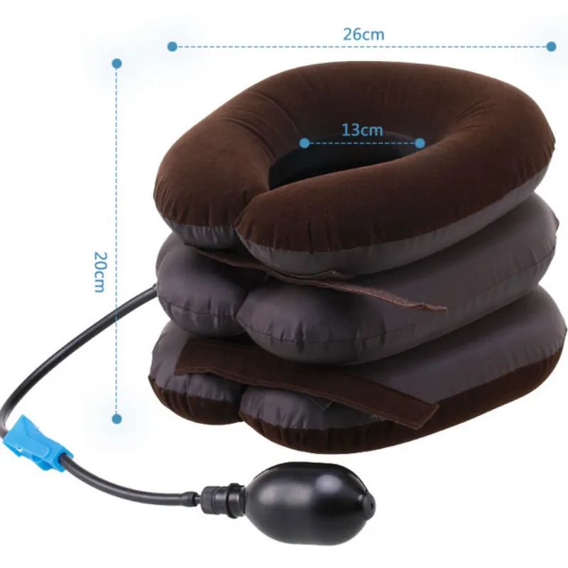 Inflatable Cervical Neck Traction Device – Adjustable Air Neck Support Collar | Portable Neck Stretcher & Relaxation Pillow for Home, Office & Travel