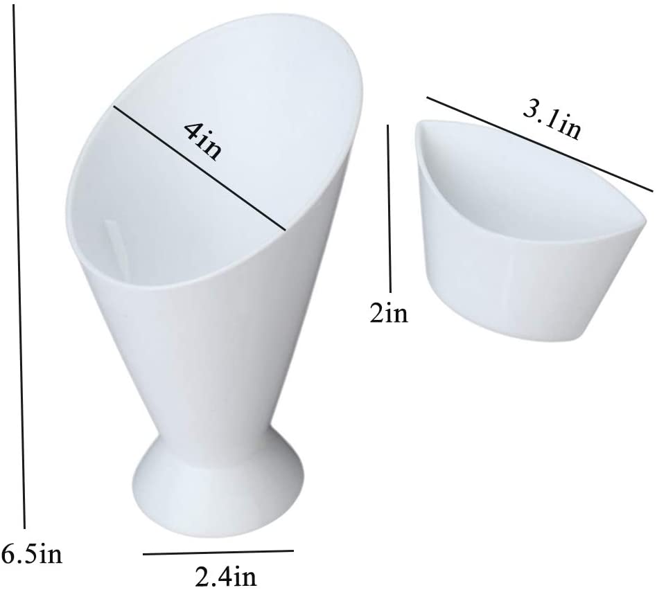 French Fries & Snack Holder with Dipping Cup | Reusable Fries Cone Cup with Sauce Container | Portable Snack Serving Cup for Parties, Kitchen & Table Use