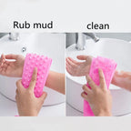 Silicone Back Scrubber for Shower | Long Exfoliating Body Brush with Handles | Soft Silicone Bath Brush & Loofah Belt for Deep Cleaning | Reusable Eco-Friendly Shower Scrubber