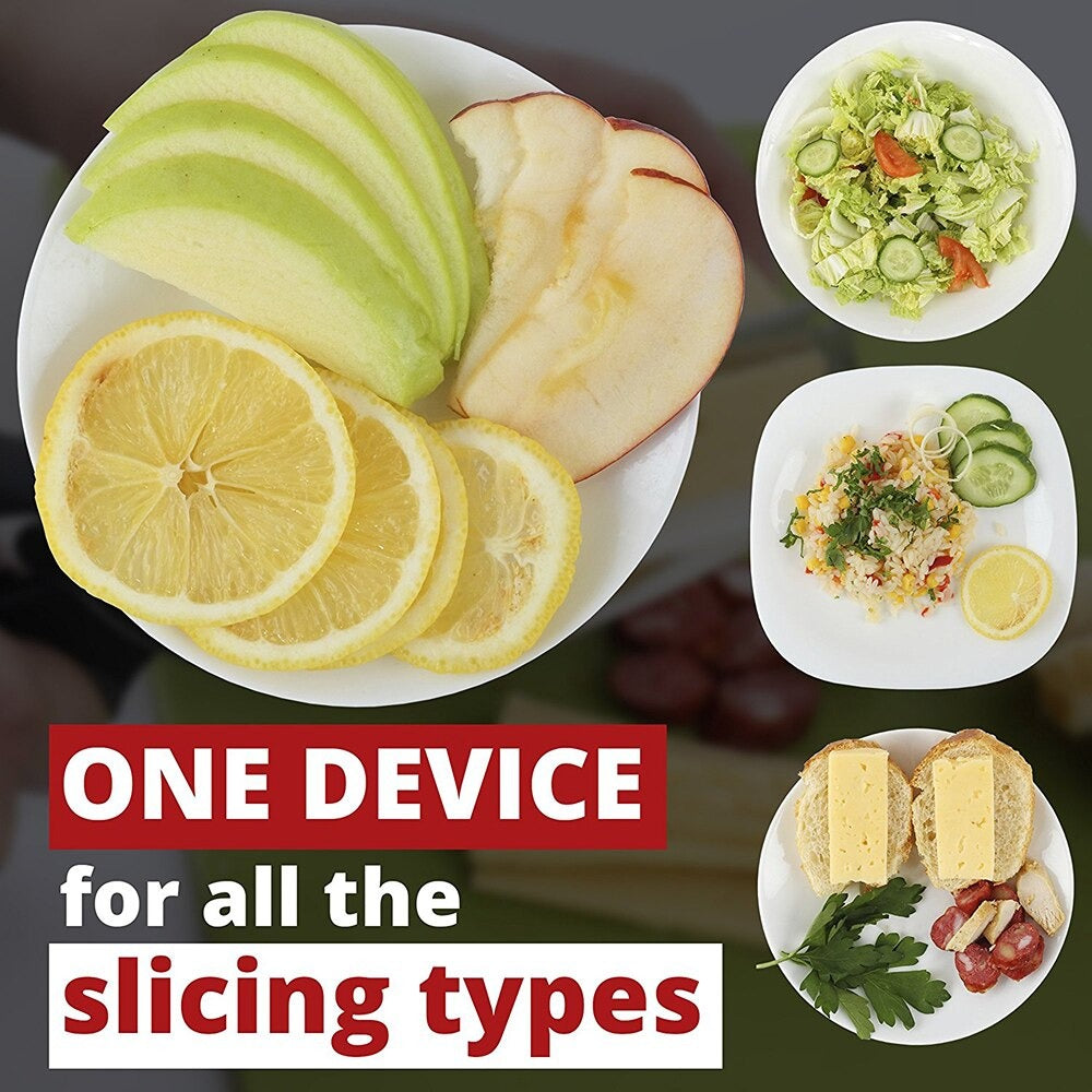 2-in-1 Clever Cutter Kitchen Tool | Multi-Function Scissor Style Cutter & Food Chopper | Stainless Steel Knife and Cutting Board Design for Vegetables, Meat & Salad Prep