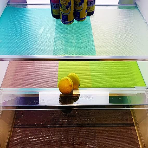 1 Pack Refrigerator Shelf Mat | Non-Slip Waterproof Fridge Liner Sheet | Washable Anti-Slip Refrigerator Protector Mat for Drawers, Cabinets & Food Storage