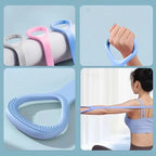 8-Shape Yoga Stretch Strap Belt | Elastic Fitness Resistance Band for Exercise, Pilates & Home Workout | Body Stretching Band for Back, Shoulder, Arms & Flexibility Training