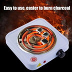 Electric Stove for Cooking | 1000W Single Hot Plate with Adjustable Heat Control | Portable Countertop Cooking Burner with Stainless Steel Heating Coil | Easy to Clean & Travel Friendly