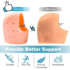 Silicone Heel Protector (2 Pcs) | Soft Heel Pad Silicone & Heel Cushion Sleeve | Heel Cover and Heel Guard for Daily Heel Comfort