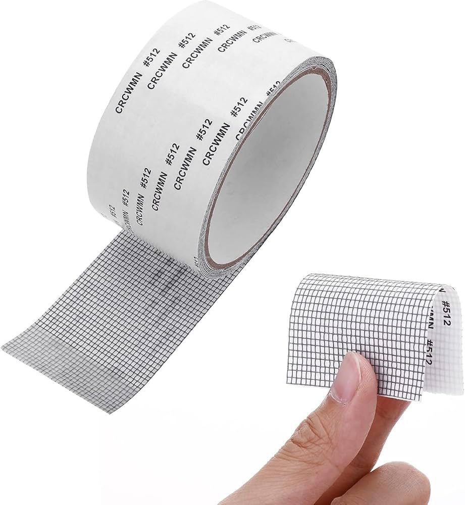 Self-Adhesive Window Screen Repair Tape | 2M Mesh Roll Tape for Mosquito Net & Fly Screen Repair | Waterproof Anti-Insect Patch for Doors & Windows | Easy DIY Screen Repair Kit