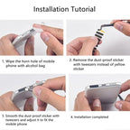 Mobile Phone Dustproof Net Stickers (Pack of 10) | Universal Anti-Dust Speaker Mesh Protector | Phone Earpiece & Speaker Hole Dustproof Net Cover for 4-Hole & 6-Hole Speakers