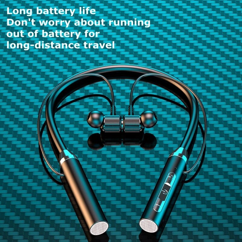Wireless Neckband Bluetooth 5.2 Headphones | Magnetic Sports Earphones with Mic | Neckband Handsfree Bluetooth Long Battery | Hi-Fi Sound, Noise Cancelling & Waterproof Headset