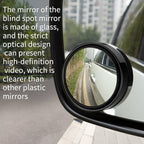 2 Pcs Car Blind Spot Mirror | 360° Adjustable Round Convex Rear View Mirror | Wide-Angle Stick-On Side Mirror Lens | Universal Anti-Collision Safety Mirror Accessory for Cars & SUVs