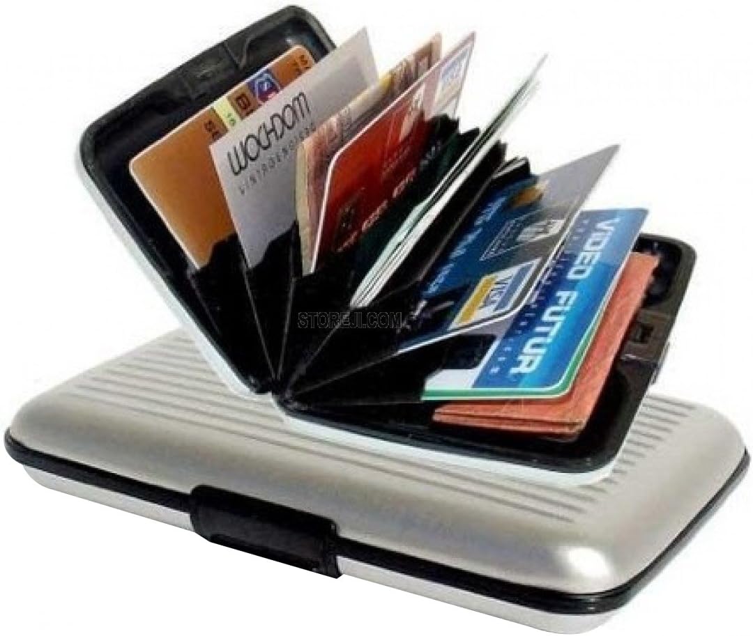 Aluminum Waterproof Card Holder Wallet | Slim Unisex Card Case for Men & Women | Pocket-Size Travel Credit Card Organizer with Anti-Dust Design