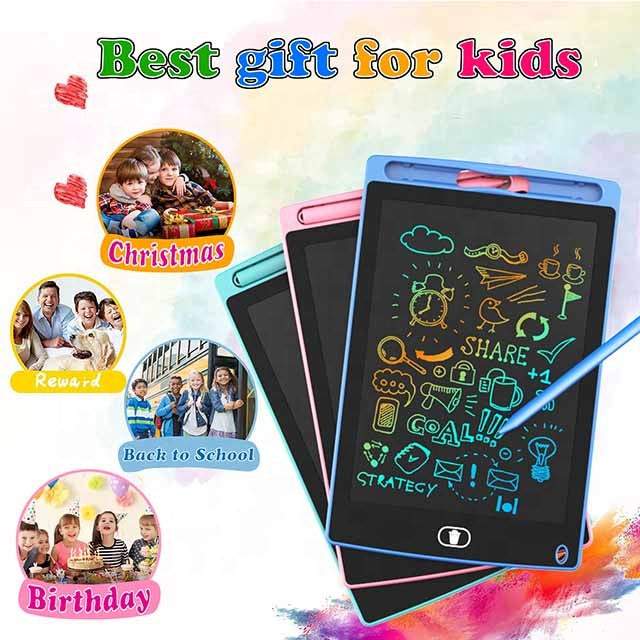 8.5 Inch Multicolor LCD Writing Tablet – Digital Drawing & Writing Pad with Stylus | Reusable Paperless Memo Board for Kids & Adults