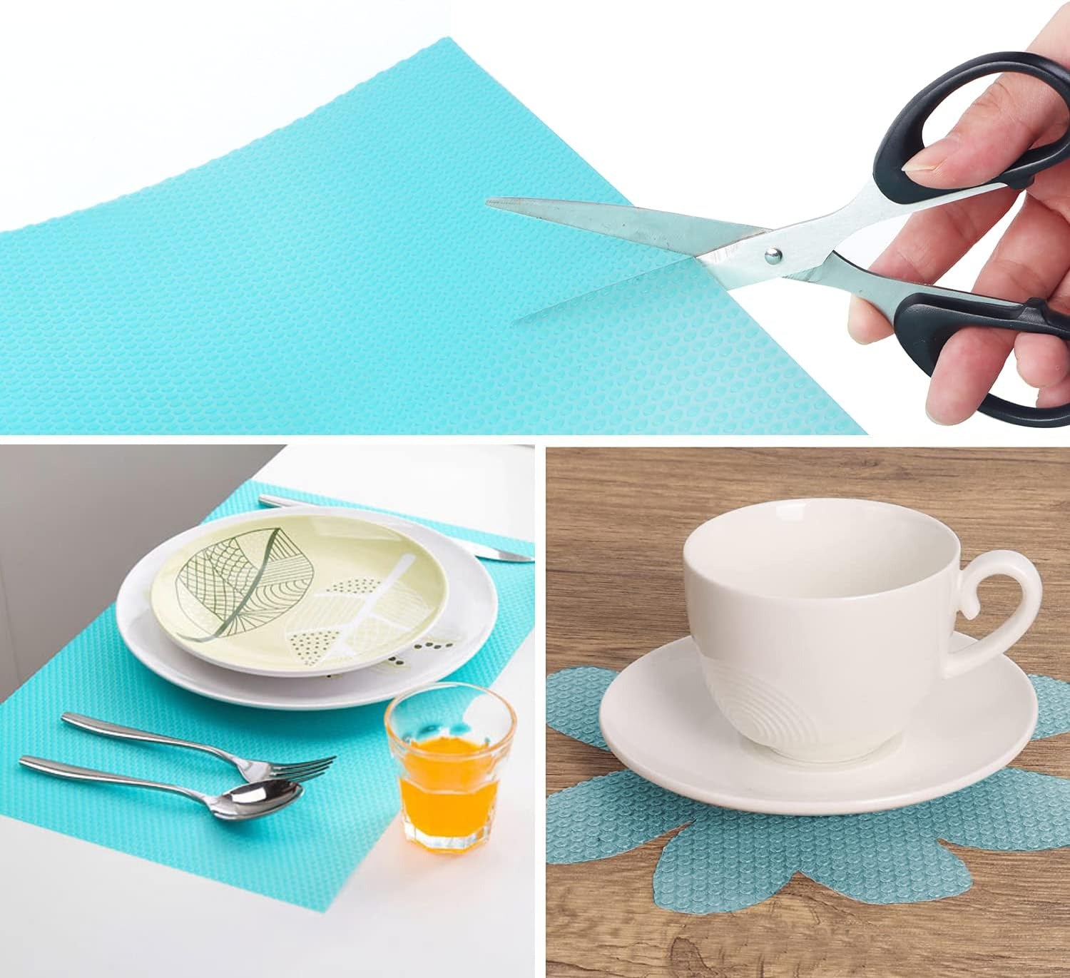 1 Pack Refrigerator Shelf Mat | Non-Slip Waterproof Fridge Liner Sheet | Washable Anti-Slip Refrigerator Protector Mat for Drawers, Cabinets & Food Storage