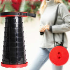 Portable Retractable Folding Stool | Adjustable Height Telescopic Collapsible Chair for Camping, Travel & Outdoor Use | Lightweight Compact Foldable Seat for Easy Carry Anywhere