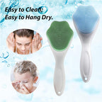 3D Double-Sided Silicone Facial Cleansing Brush – Manual Face Cleaning & Massage Tool | Soft Silicone Exfoliating Face Wash Brush