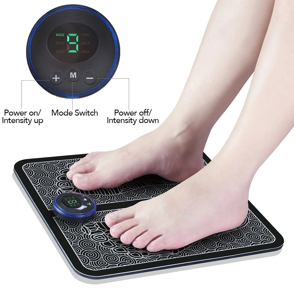 EMS Foot Massager Mat – Electric Foot Stimulation Pad with Multiple Modes | Rechargeable, Portable Foot Relaxation Mat for Home & Office Use