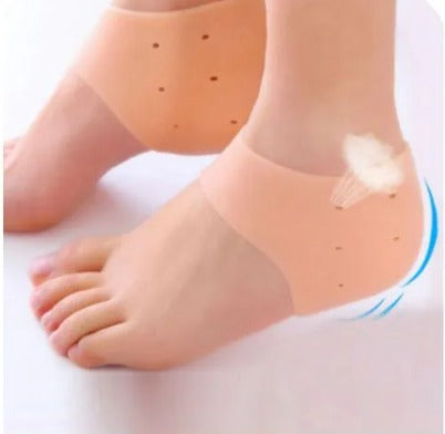 Silicone Heel Protector (2 Pcs) | Soft Heel Pad Silicone & Heel Cushion Sleeve | Heel Cover and Heel Guard for Daily Heel Comfort