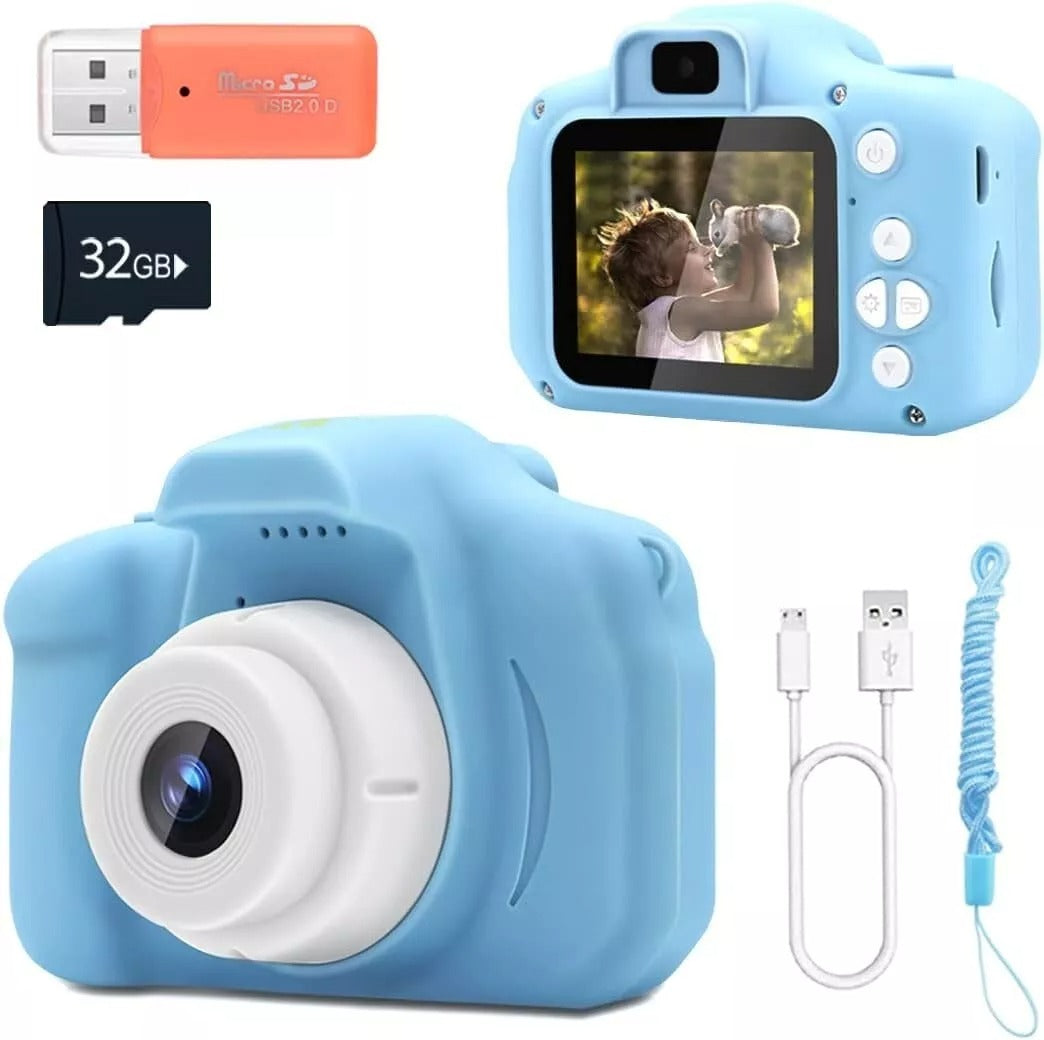 Kids Digital Camera 1080P HD | Rechargeable Mini Photography Toy with Dual Lens & 2" Screen | Children Video & Selfie Camera Gift for Boys & Girls Ages 3–12