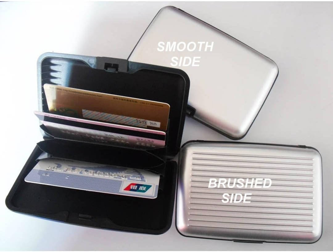 Aluminum Waterproof Card Holder Wallet | Slim Unisex Card Case for Men & Women | Pocket-Size Travel Credit Card Organizer with Anti-Dust Design